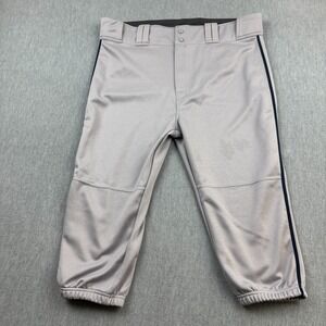Easton Pants Mens 2XL XXL Gray Baseball Short Knee‎ Length Softball Outdoors